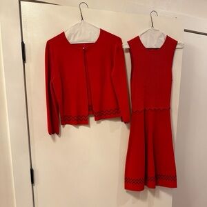 Ted Baker Red Women’s Dress with Cardigan